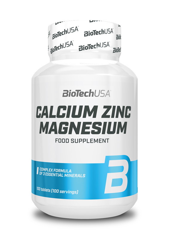 BioTech USA Calcium Zinc Magnesium - 100 Tabletten