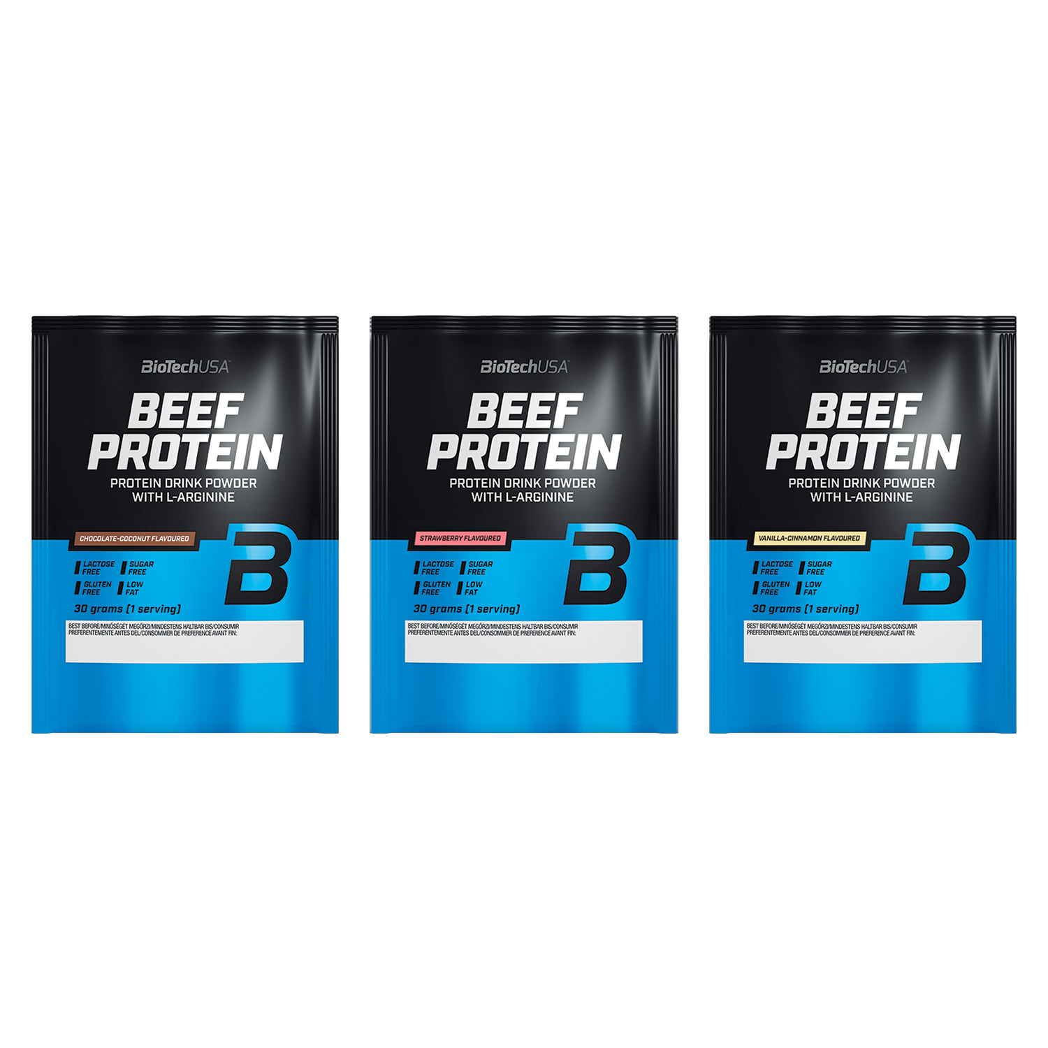 BioTech USA Beef Protein - 3 x 30 g Mix