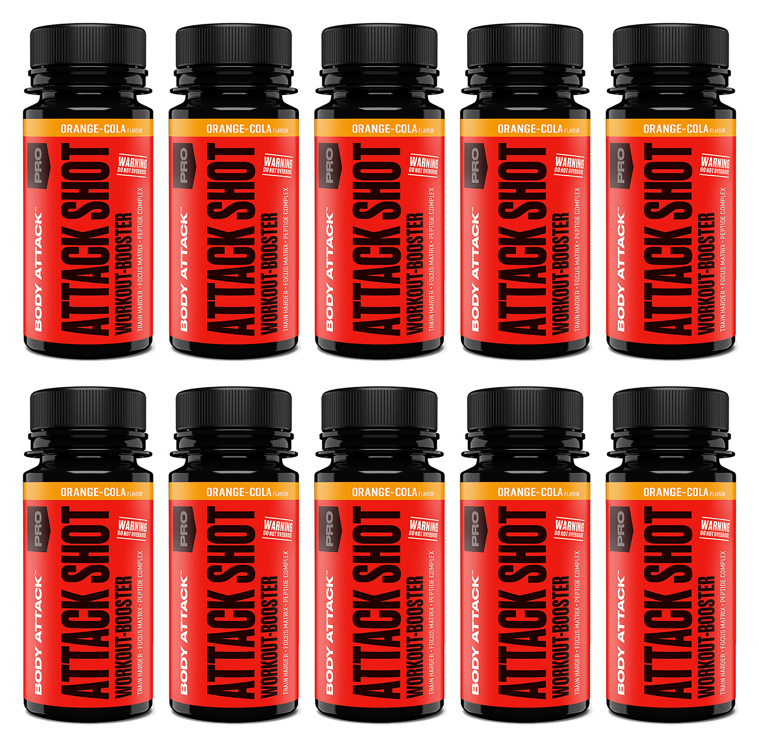 Body Attack Attack Shot - 10 x 60 ml