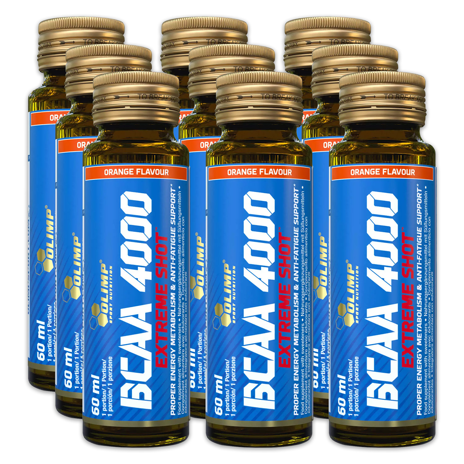 Olimp BCAA 4000 Extreme Shot - 9 x 60 ml Orange