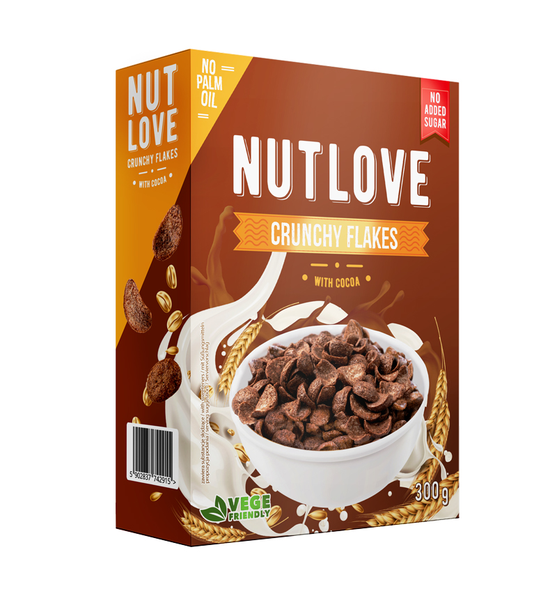 Allnutrition Nutlove Crunchy Flakes - 300 g Cocoa