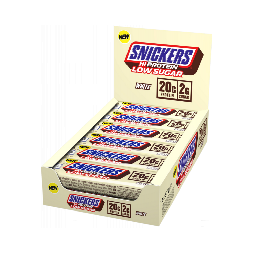 Mars Protein Snickers White Low Sugar High Protein Bar - 12 x 57 g