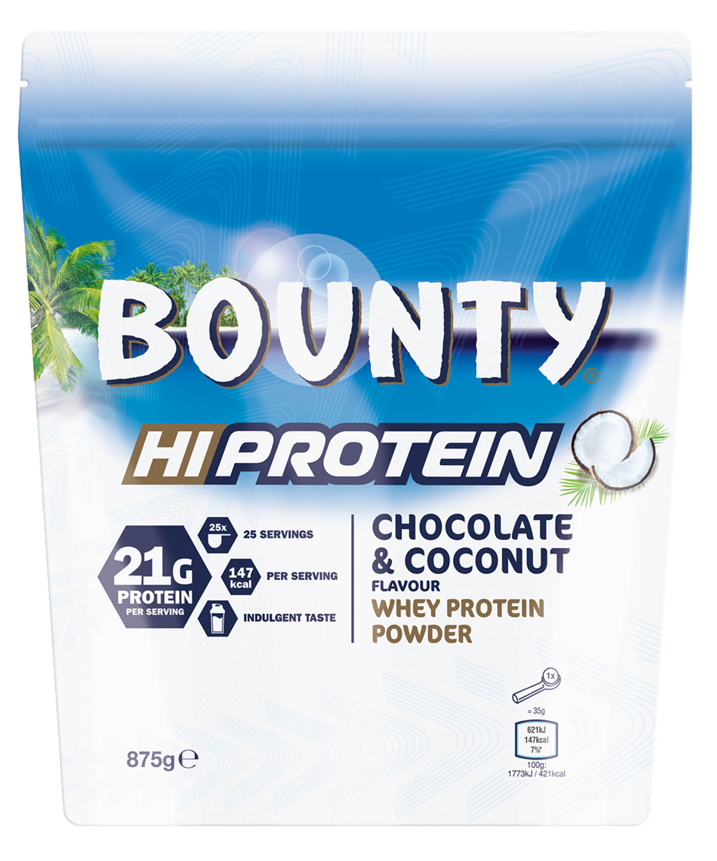 Mars Protein - Bounty HI Protein Pulver Powder - Chocolate-Coconut - 875 g