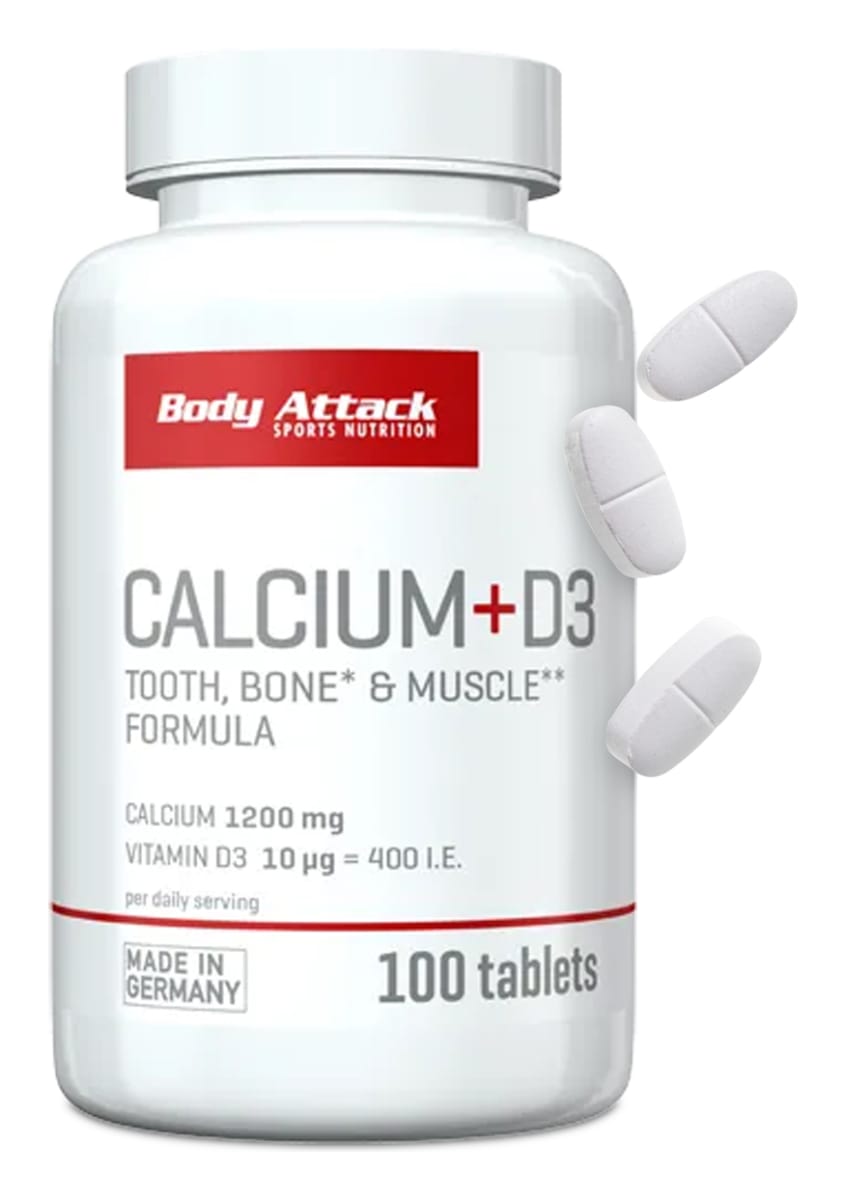 Body Attack Calcium + D3 - 100 Tabletten