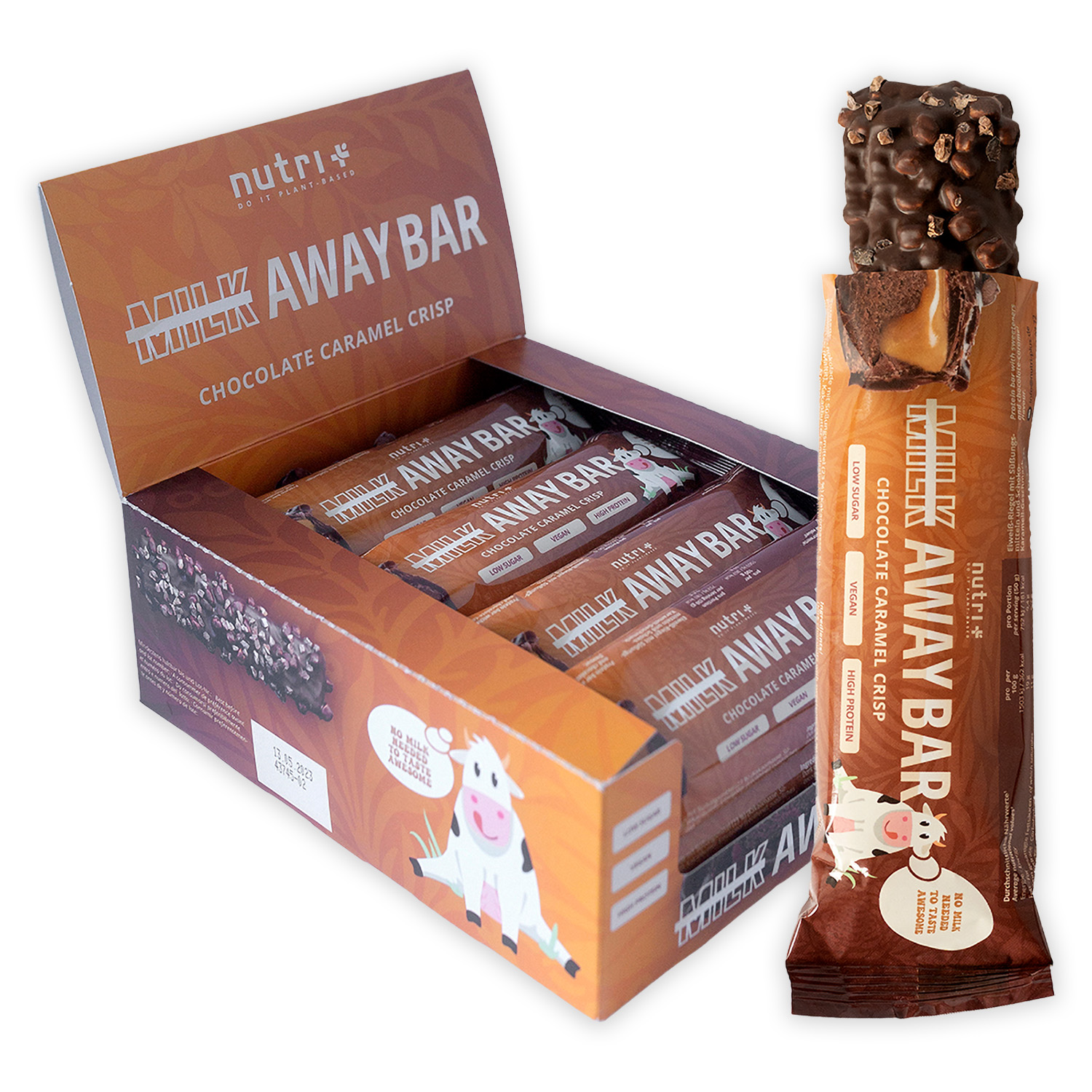 Nutri+ Milk Away Bar - 12 x 50 g Chocolate Caramel Crisp