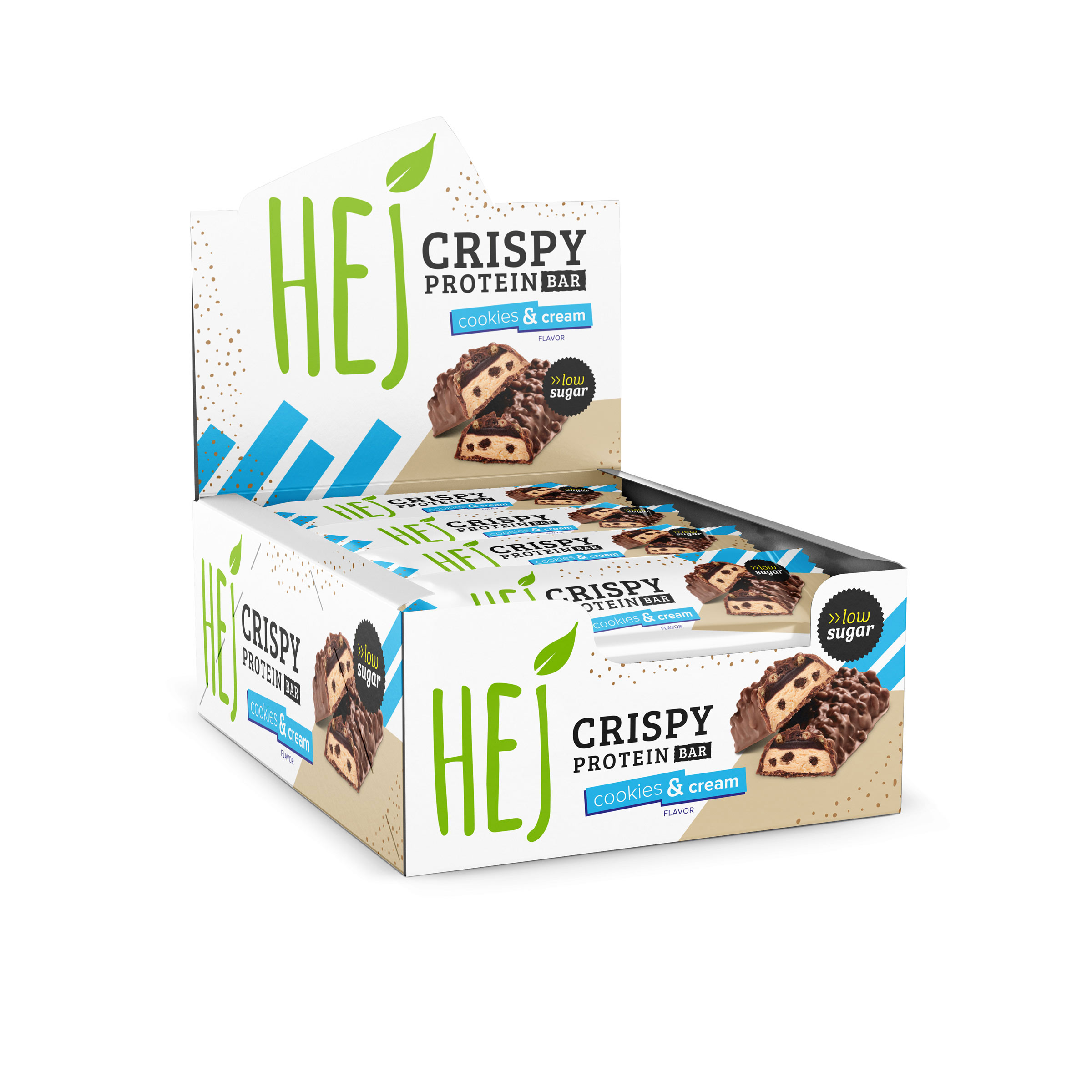 Hej Crispy Protein Bar - 12 x 45 g