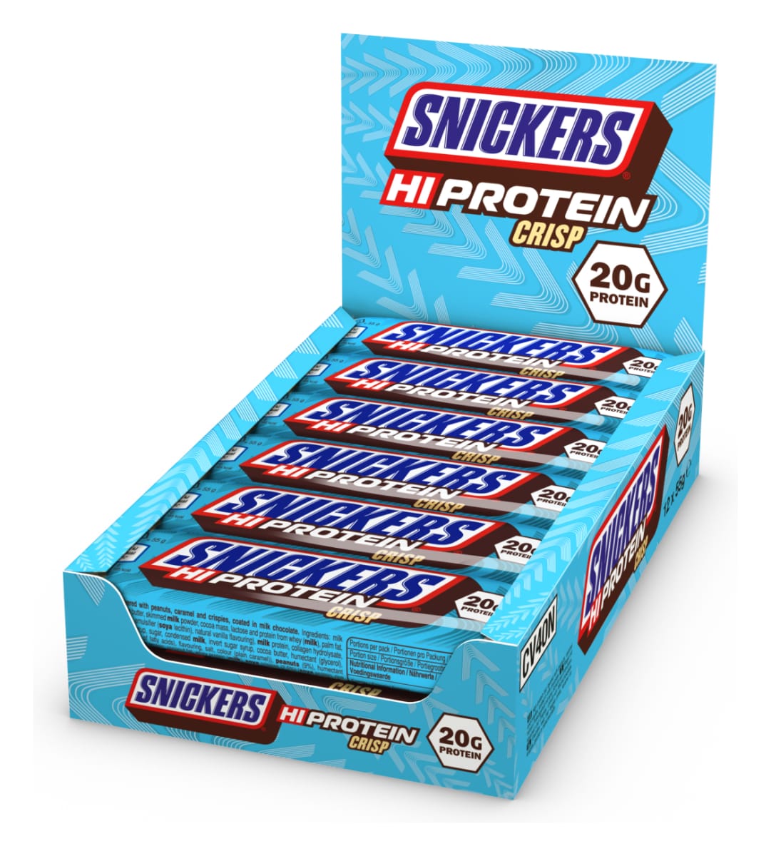 Mars Protein - Snickers HI Protein Bar - Crisp Milk Chocolate - 12 x 55 g