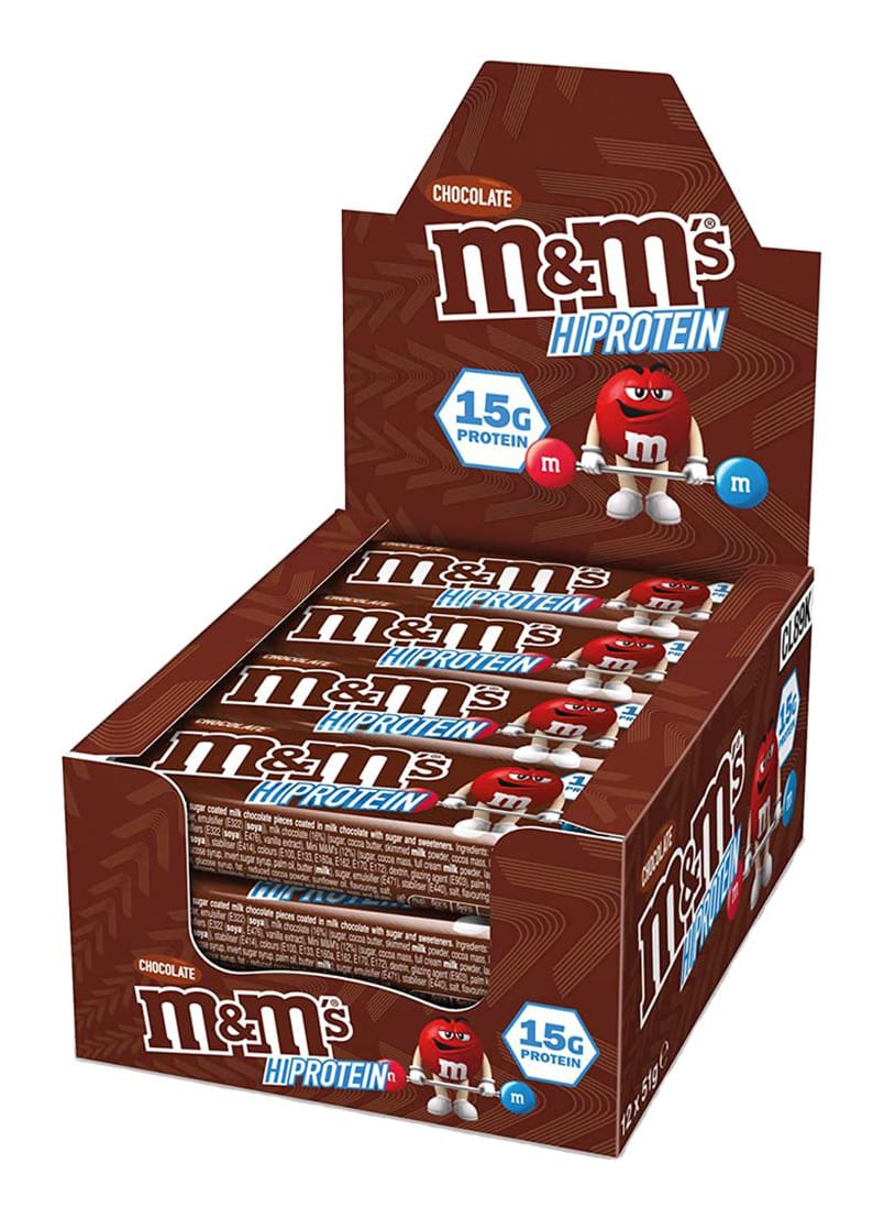 Mars Protein - M&M's HI Protein Chocolate Bar - 12 x 51 g