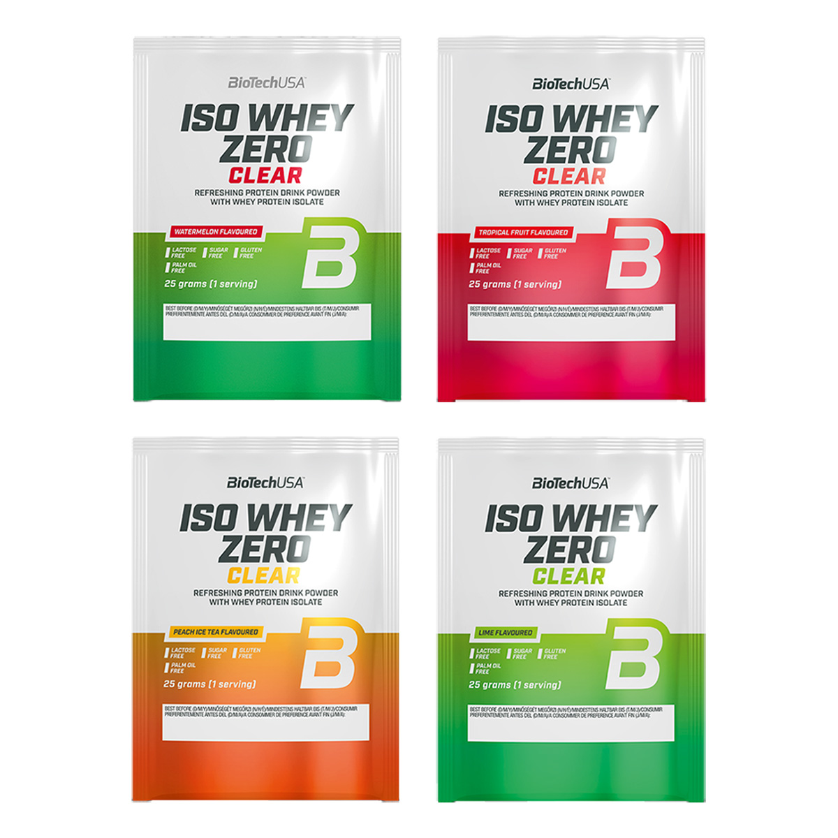 BioTech USA Iso Whey Zero Clear - 4 x 25 g