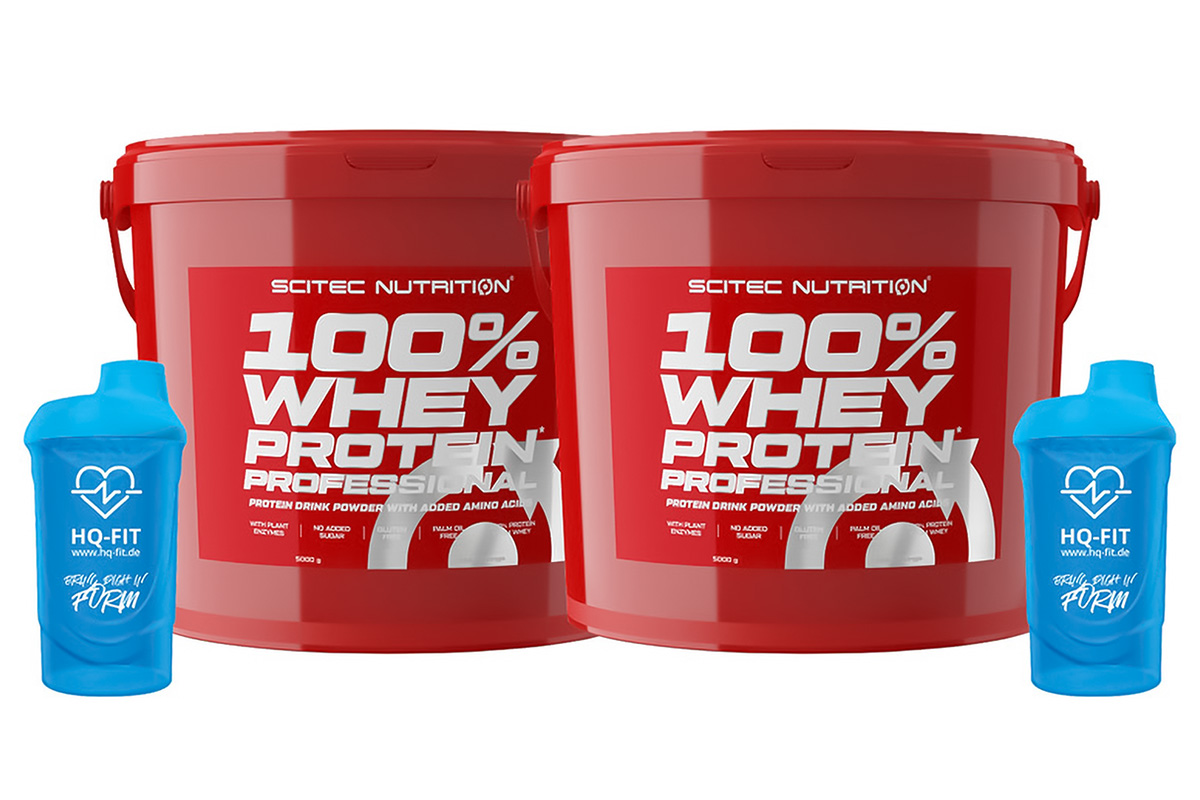 Scitec Nutrition Doppelpack - 100% Whey Protein Professional - (2x 5000 g)