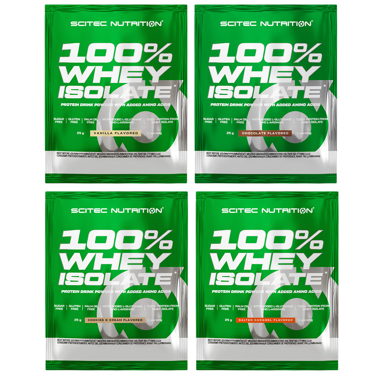 Scitec Nutrition 100% Whey Isolate - 4 x 25 g Mix