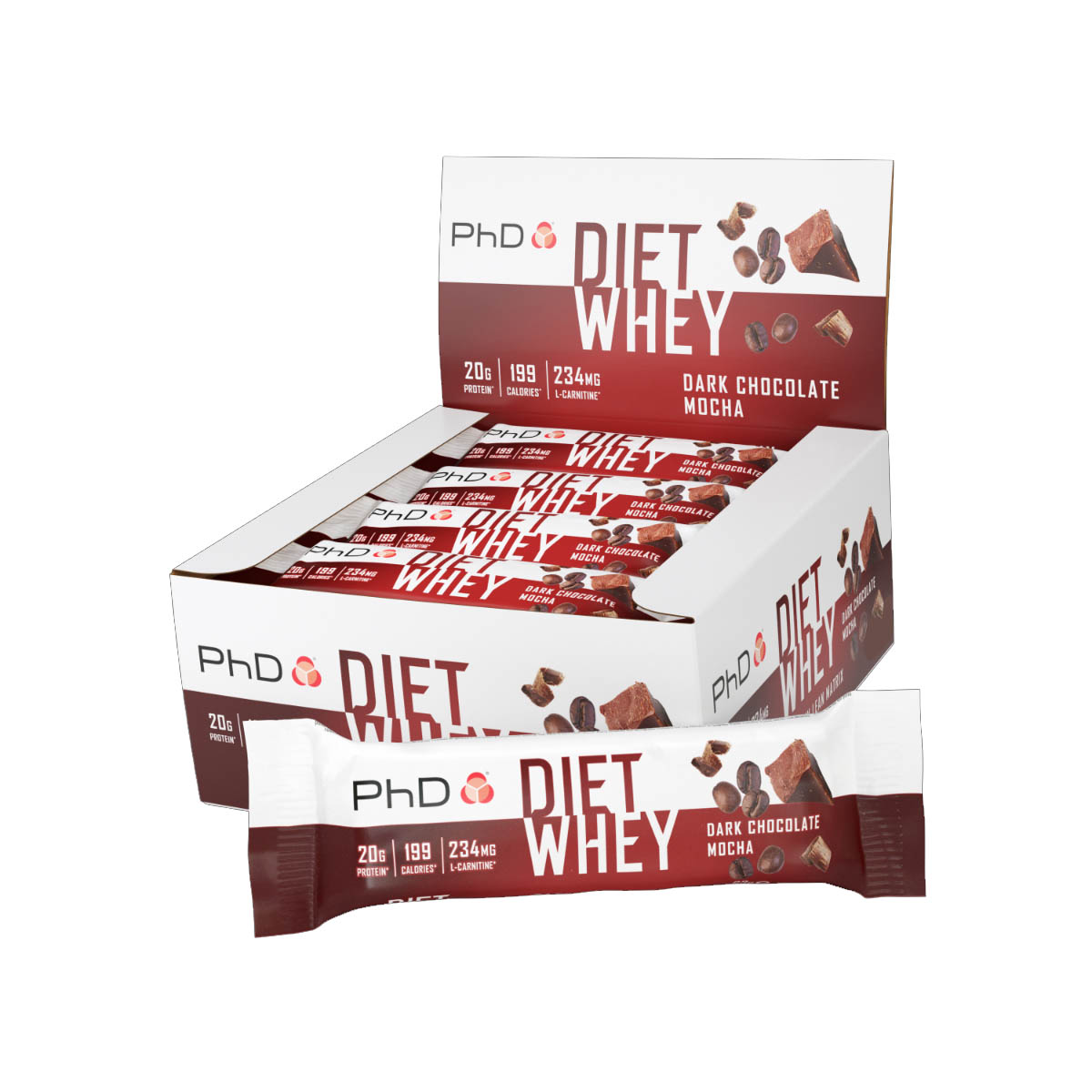 PHD Diet Whey Bar - 12 x 65 g