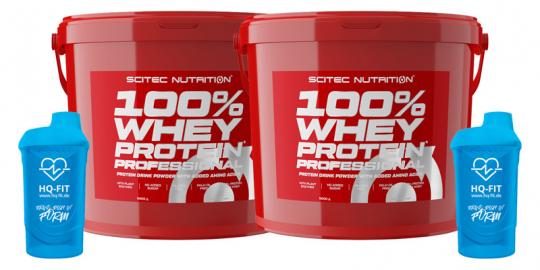 Scitec Nutrition 100% Whey Protein Professional - 2x 5000 g + Bonus 